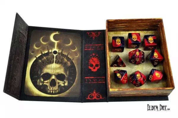 Mark of the Necronomicon set de d�s � Blood and Magick Polyhedral Set