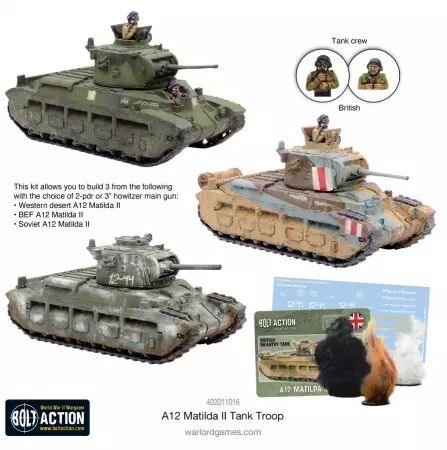 Matilda II Troop � Peloton de Chars d\'Infanterie (28mm) - Great Britain - Bolt Action