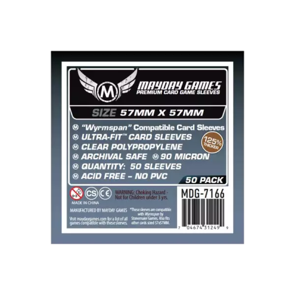 Mayday Sleeves - 57x57 Wyrmspan Premium x50