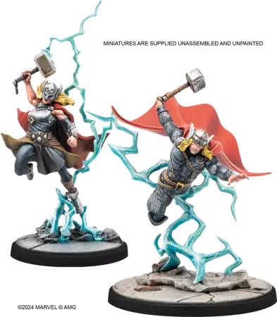 MCP (Marvel Crisis Protocol) - Mighty Thor, Lady Sif, Thor the Hero & Loki