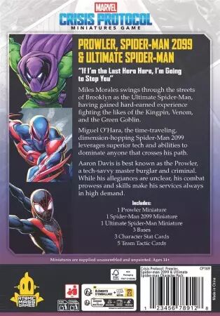MCP (Marvel Crisis Protocol) - Prowler, SpiderMan 2099 & Ult Spider Man