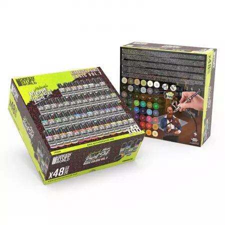 Mega Set Peintures A&eacute;rographe - Couleurs de Base Vol. 2.0 - Green Stuff World