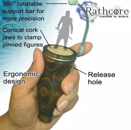 Miniature Grip V.3 Dark (50mm) - Poignée pour figurines - Rathcore