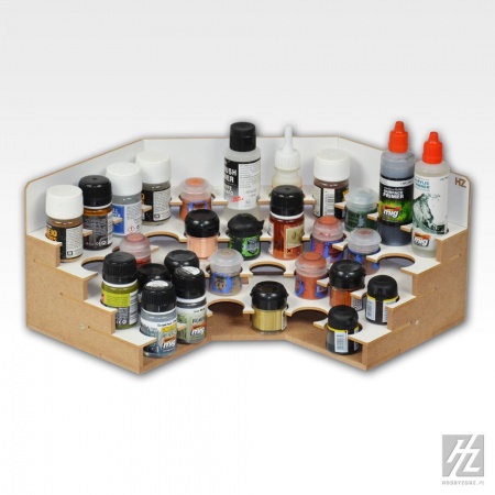 Module de rangement d\'angle pour pots de peinture/bouteilles - 36 mm - Hobbyzone 