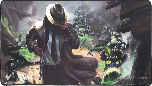 MTG :  Fallout Black Stitched Playmat X