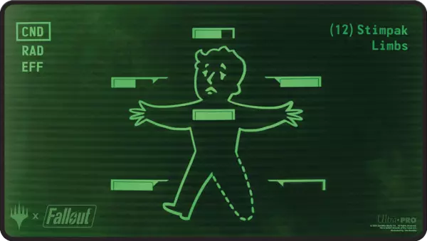 MTG :  Fallout Black Stitched Playmat Y