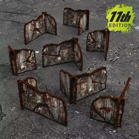Murs d�angle pr&eacute;peints d&eacute;montables 11e &eacute;dition (lot de 8) Warhammer 40k- Green Stuff World