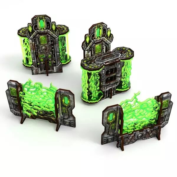 Murs de Plasma et Tours de Communication Pr�peints 11e �dition Warhammer 40k- Green Stuff World