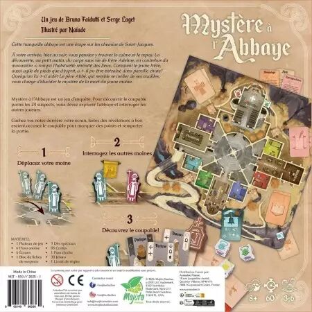 Myst&egrave;re &agrave; l\'Abbaye -  Bruno Faidutti ,  Serge Laget - Mojito Studios