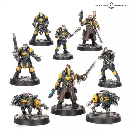 Necromunda : Palanite Enforcer Captains & Sergeants - Warhammer 40k