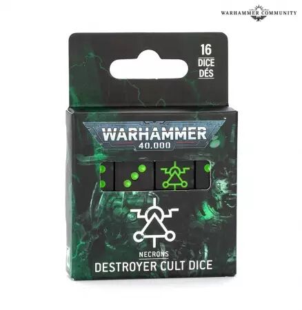Necrons: Set de D&eacute;s de Culte Destroyer - Warhammer 40k - Games Workshop
