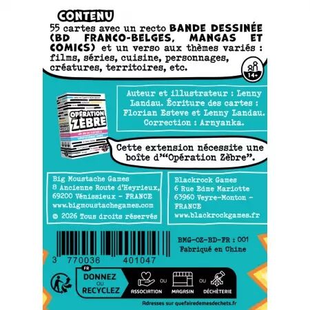 Op&eacute;ration Z&egrave;bre : Extension BD - Lenny Landau - Big Moustache Games