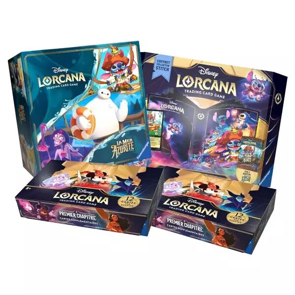 Pack Lorcana TCG : Displays set 1 et coffrets Mer Azurite