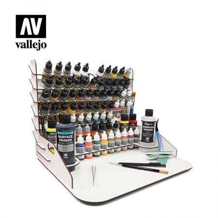 Paint display and work station with vertical storage 40 x 30 cm - Vallejo