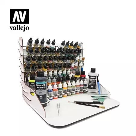Paint display and work station with vertical storage 40 x 30 cm - Vallejo
