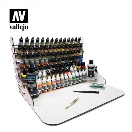 Paint display and work station with vertical storage 50 x 37 cm - Vallejo