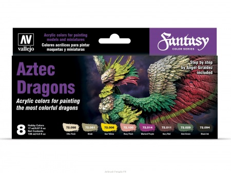 Paint Set - Aztec Dragons by Angel Giraldez