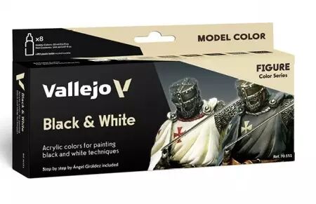 Paint Set : Black & White - Model color - Vallejo