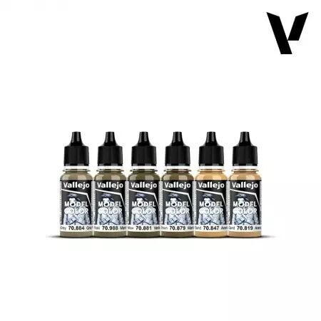 Paint Set : WWII Desert British & German Armour & Infantry - Model color - Vallejo