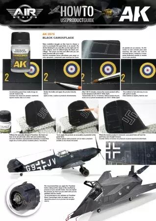 Paneliner For Black Camouflage 35Ml - Enamel Product - Ak Interactive