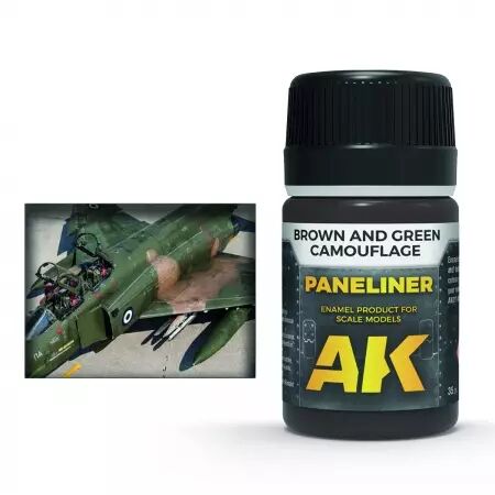 Paneliner For Brown And Green Camouflage 35Ml - Enamel Product - Ak Interactive