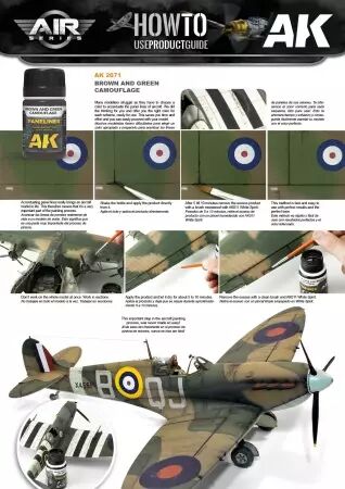 Paneliner For Brown And Green Camouflage 35Ml - Enamel Product - Ak Interactive