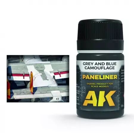 Paneliner For Grey And Blue Camouflage 35Ml - Enamel Product - Ak Interactive