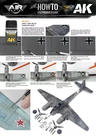 Paneliner For Grey And Blue Camouflage 35Ml - Enamel Product - Ak Interactive