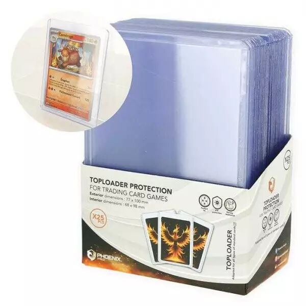 Phoenix Shield : 25 Toploader Regular Transparents 35pt