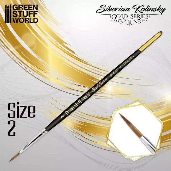 Pinceau Kolinsky Sib�rien Taille 2 - Gold Serie - Green Stuff World