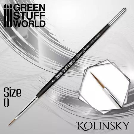Pinceau Kolinsky Taille 0 - SILVER SERIE - Green Stuff World
