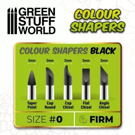 Pinceau Silicone - Colour Shapers Taille 0 - Noir Ferme - Green Stuff World