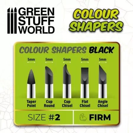 Pinceau Silicone - Colour Shapers Taille 2 - Noir Ferme - Green Stuff World