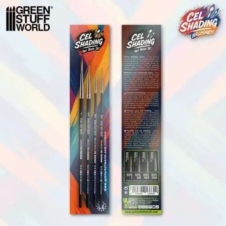 Pinceaux synthétiques Cel Shading Pack x4 - Green Stuff World