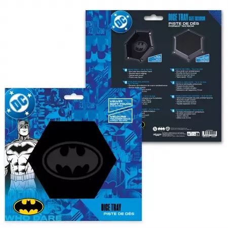 Piste de dés - Batman - Noire - 19 x 19 cm - Cuir et velours