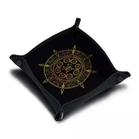 Piste de dés - Fresque azteques - 21X21 cm