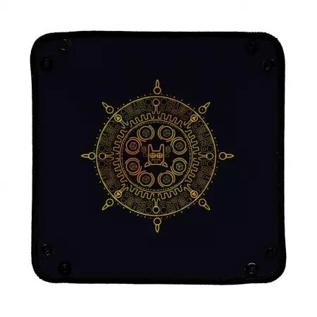 Piste de dés - Fresque azteques - 21X21 cm