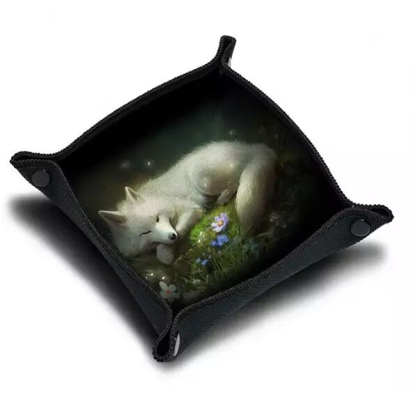 Piste de d�s - Loup Vert - 21X21 cm