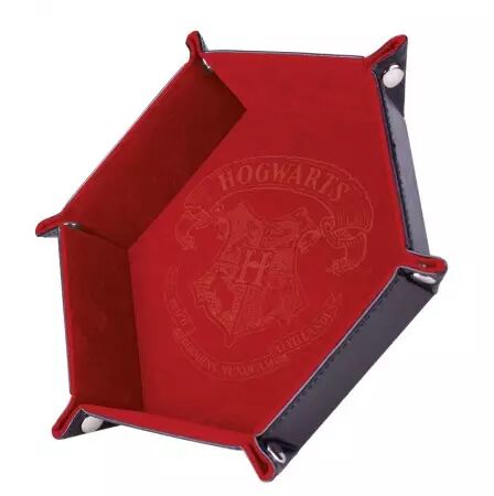 Piste de dés - Poudlard Rouge 19 x 19 cm - Cuir et velours