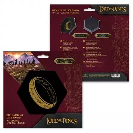 Piste de Dés LAnneau Unique - 19 x 19 cm - Cuir et velours