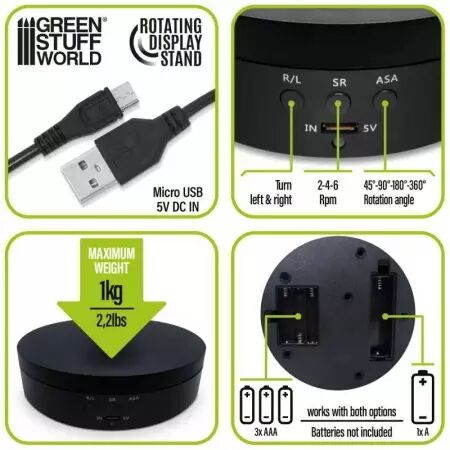Plateau tournant electrique 136mm - Green Stuff World