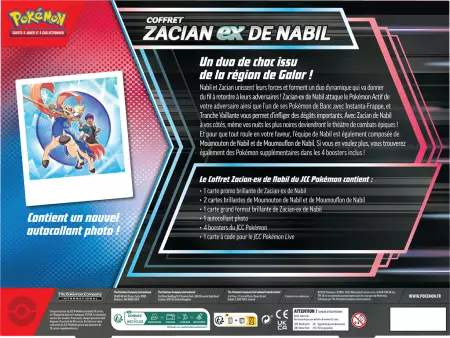 Pokemon - Coffret 4 boosters - Zacian Ex de Nabil - Mars 2025