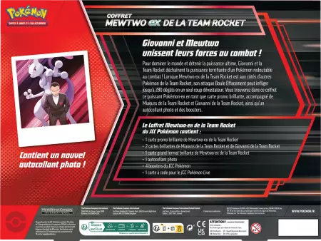 Pokemon - Coffret Mewtwo-ex Team Rocket Juin25