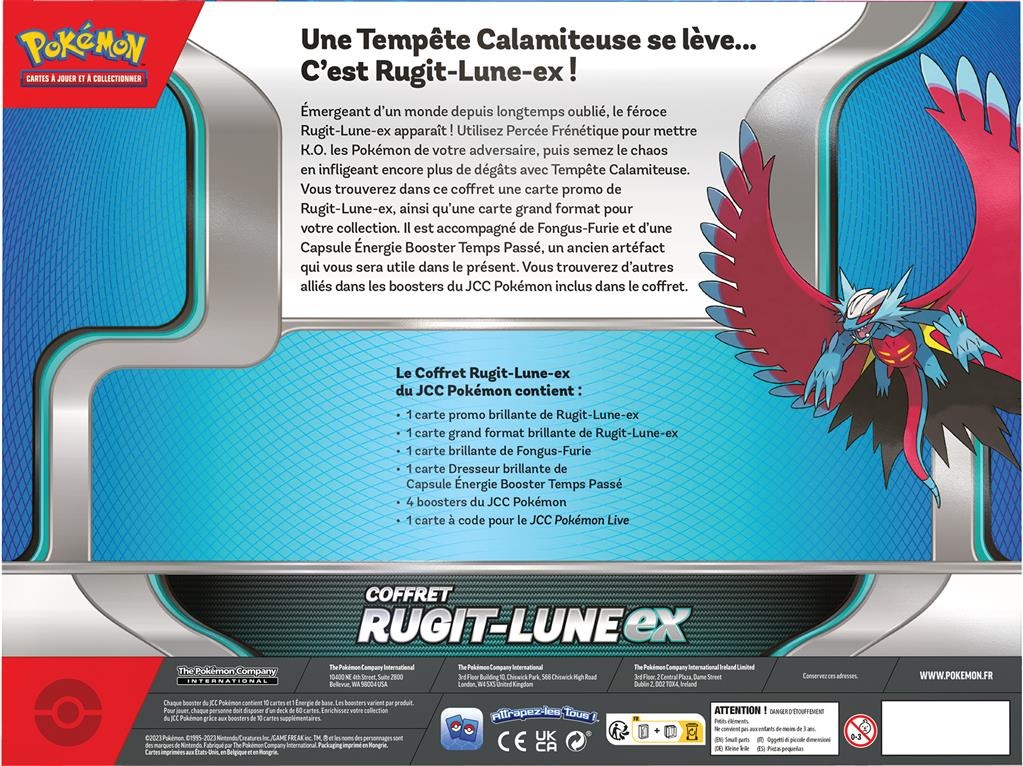 Pokemon - Écarlate et Violet - Coffret 4 boosters Rugit-Lune EX /  Garde-de-Fer EX