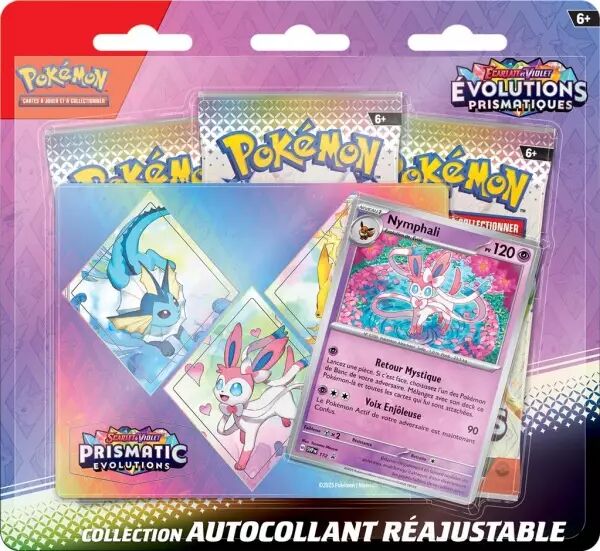 Pokemon 8.5 : Evolutions Prismatiques - Tripack stickers autocollant r�ajustable