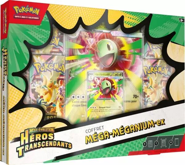 Pokemon Coffret M�ga Meganium ex (4 boosters) - Mega Evolution H�ros Transcendants (ME02.5)
