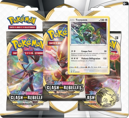 Pokémon EB02 : Clash des Rebelles - Pack 3 boosters Rayquaza