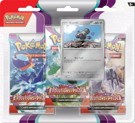 Pokemon EV02 : Tripack Écarlate Violet Évolution à Paldéa