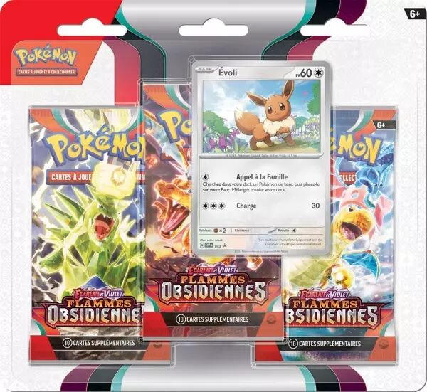 Pok�mon EV03 Flammes Obsidiennes : Pack 3 boosters