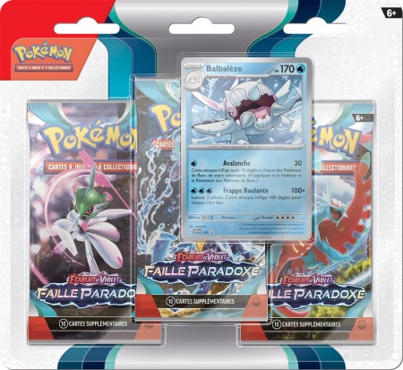 Pokemon EV04 : Pack 3 Boosters Faille Paradoxe